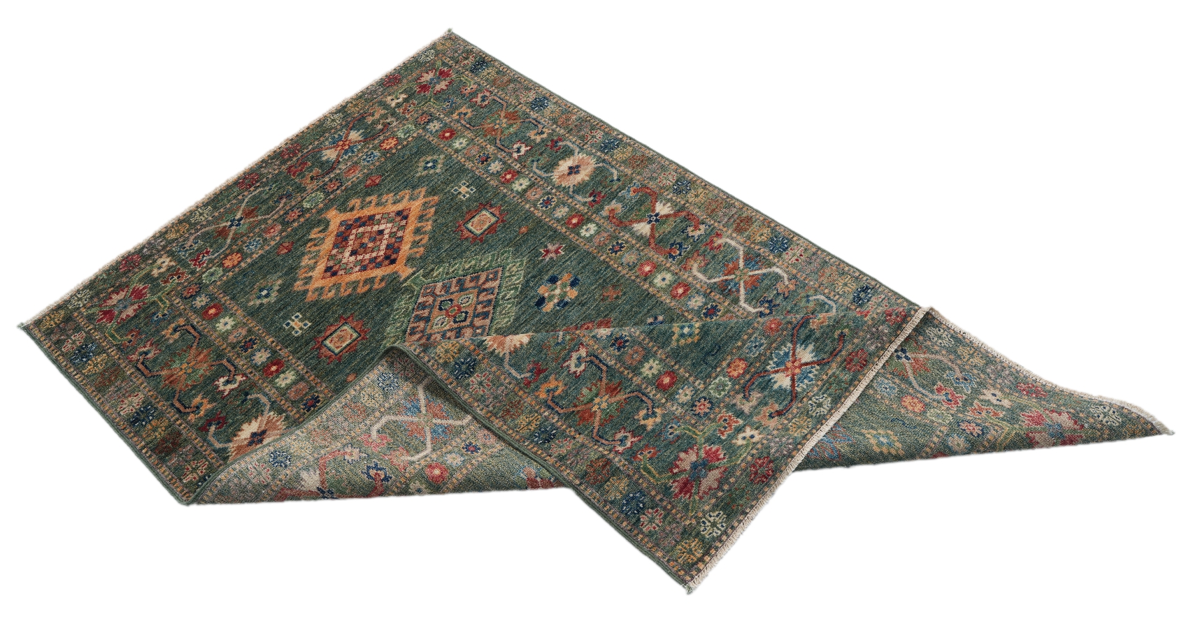 Kazak Royal Grön 104x158cm - 6