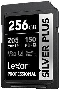 Lexar  SDXC Professional SILVER Plus 1066x UHS-I/U3/A2/4K R205/W150 (V30) 256GB