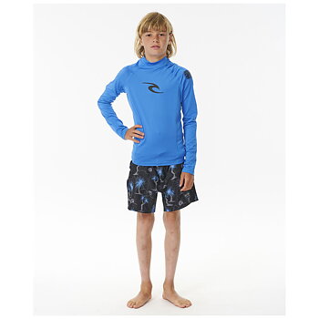 Rip Curl rashguard jr Waves UPF L/S blue gum