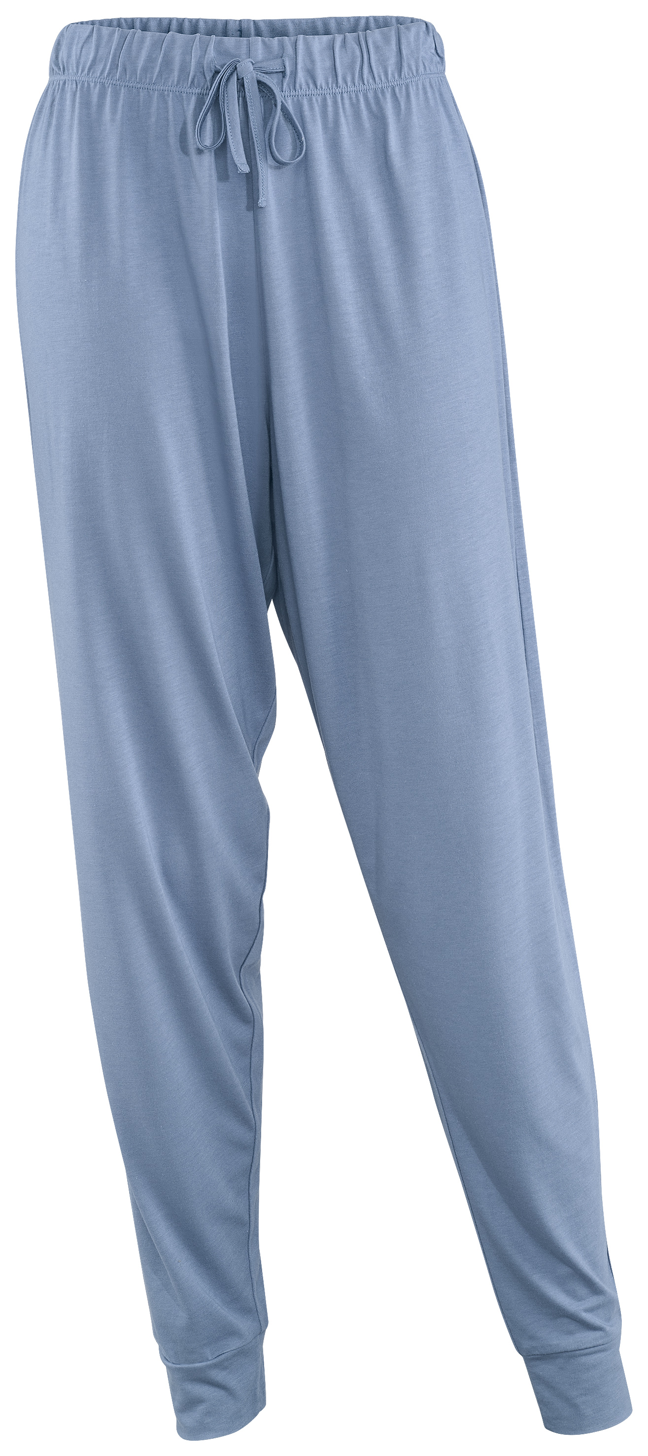 Blå pyjamasbyxor i bambu med mudd