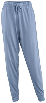 Blå pyjamasbyxor i bambu med mudd