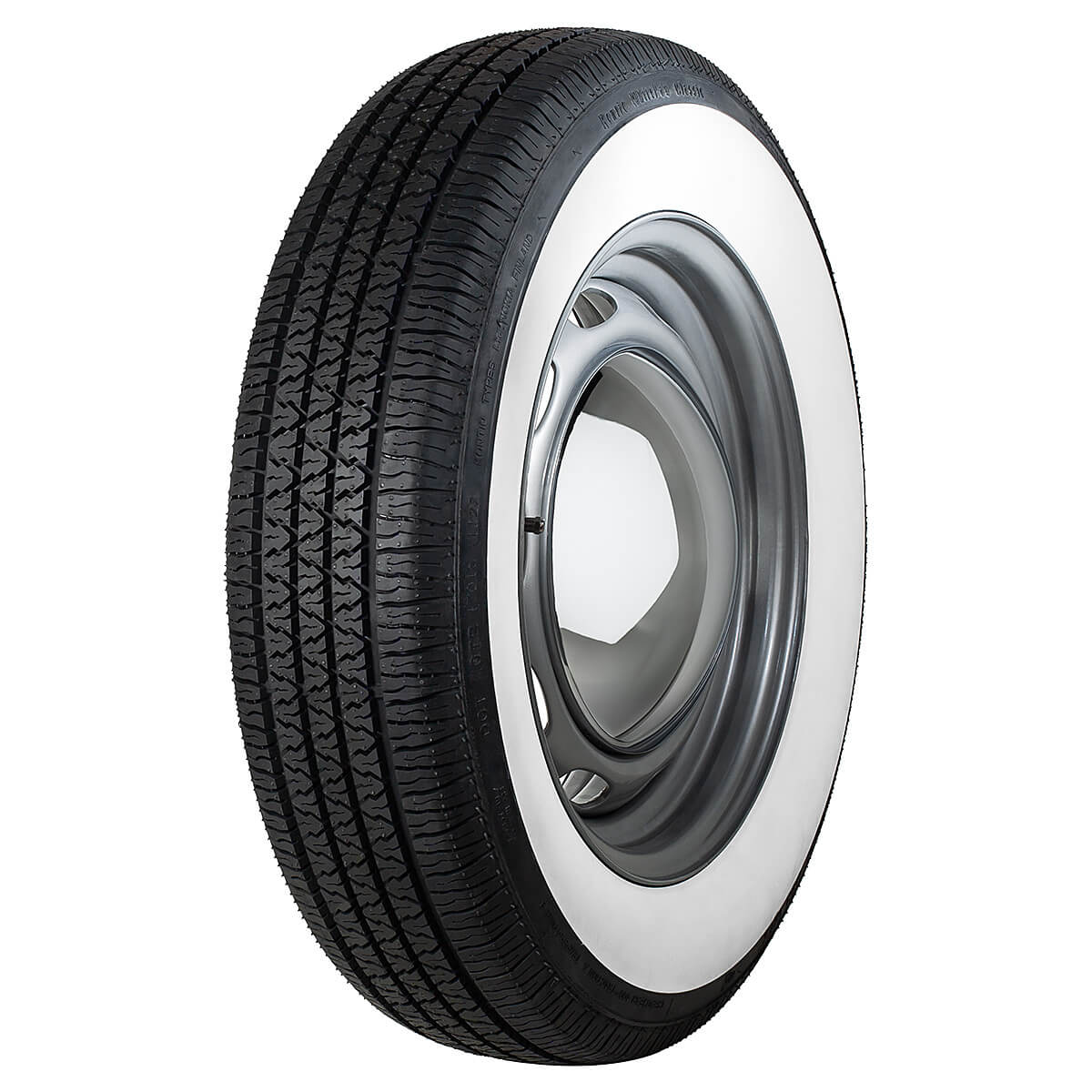 165/80 R15 87R | 2½" | 64mm | Kontio WhitePaw Classic Whitewall 