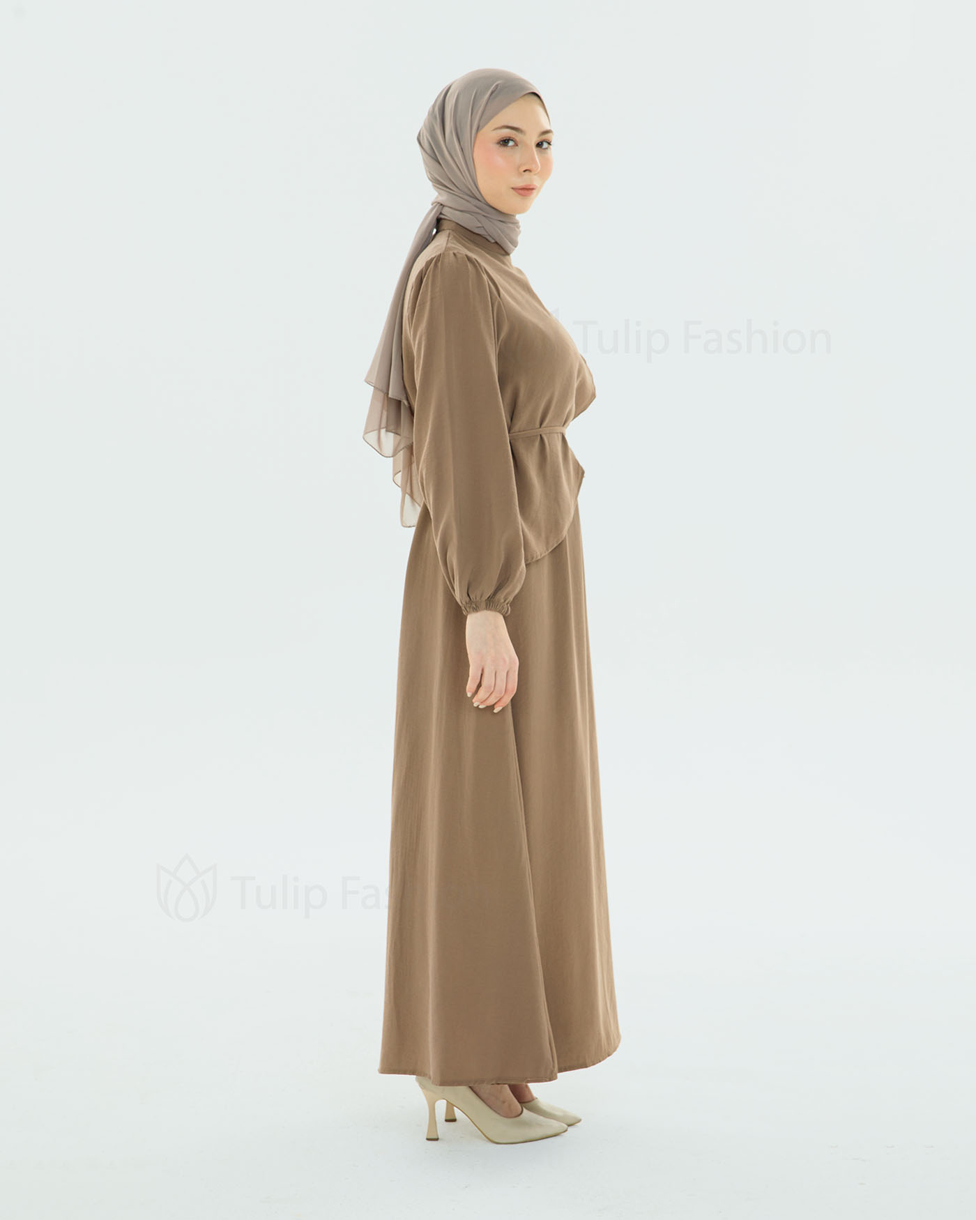Maxi dress - Beige - 4