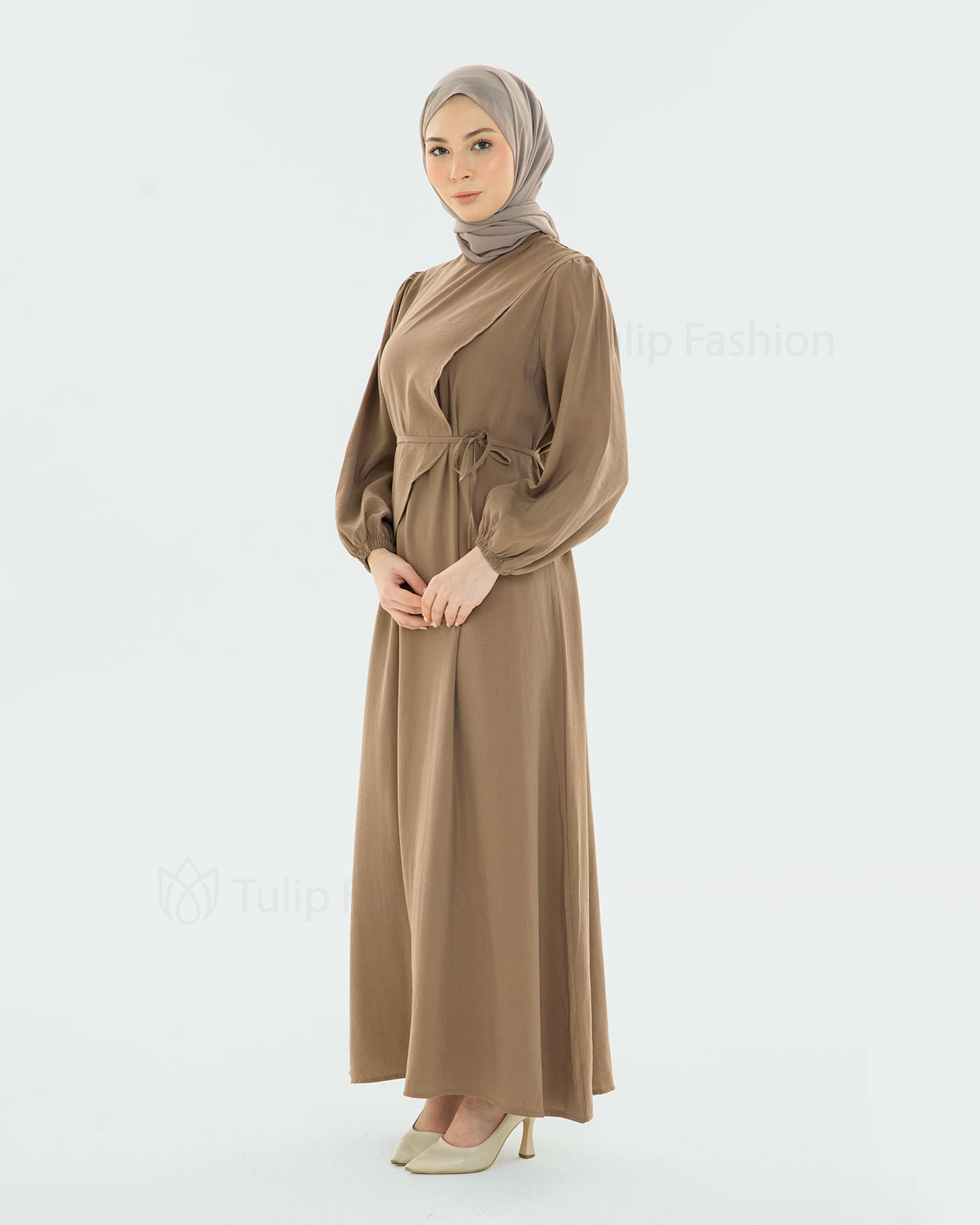 Maxi dress - Beige - 2