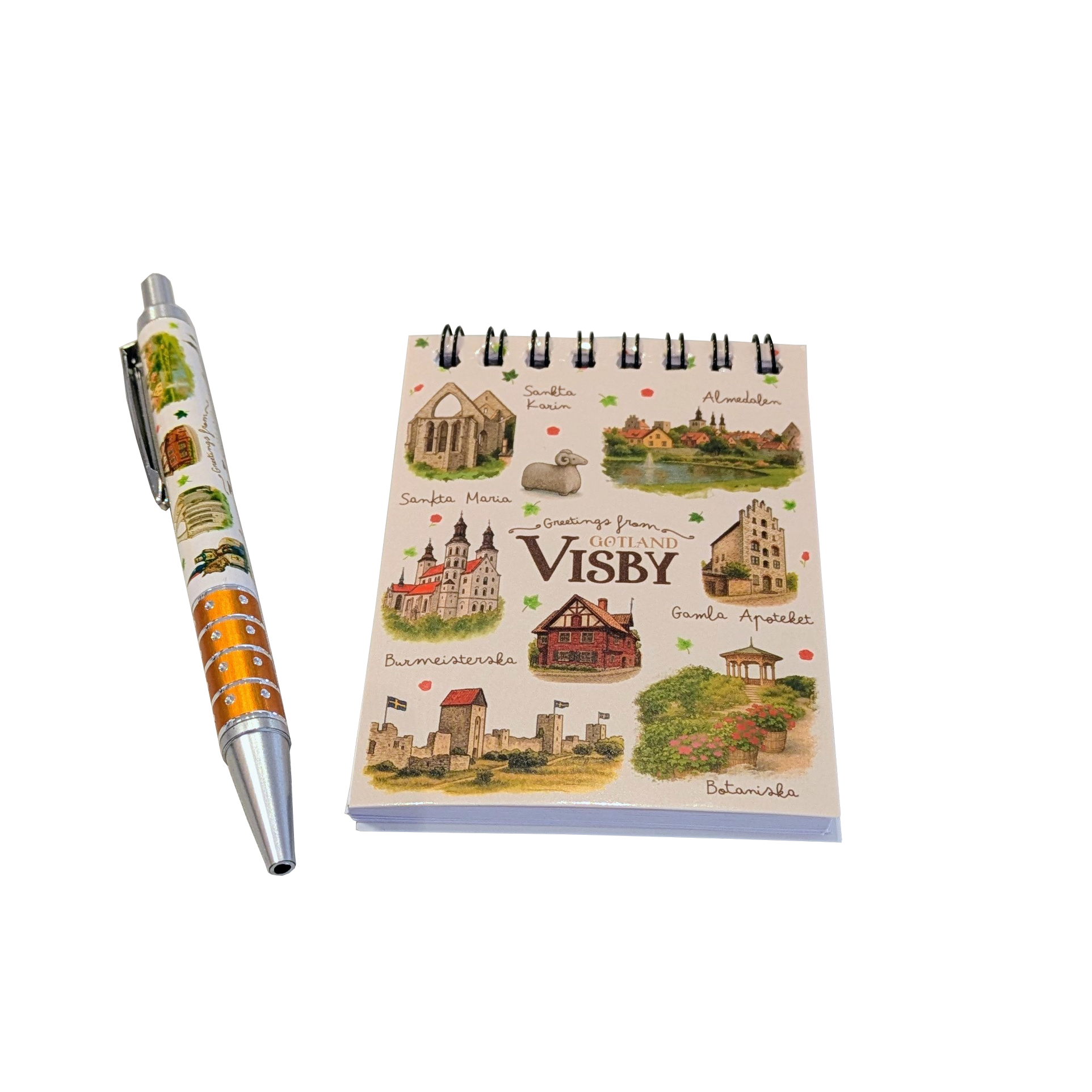Block med Penna Visby/Gotland Greetings 12st/fp - 2