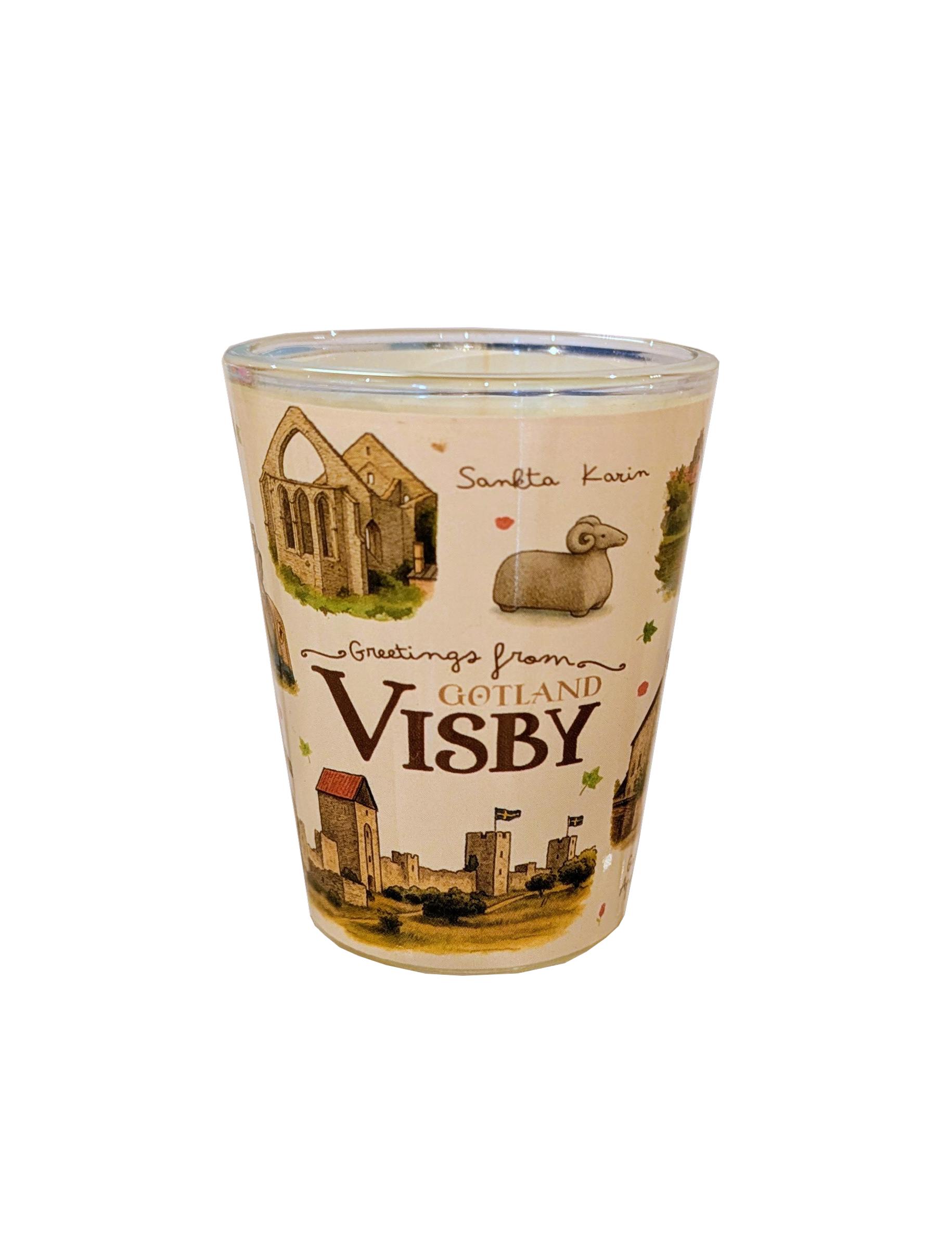 Shotglas Visby/Gotland Greetings 12st/fp