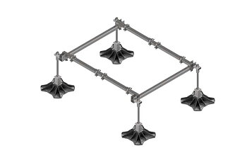 Big Foot multi frame - 1000x1200mm - 4x330mm fötter (BN9720)