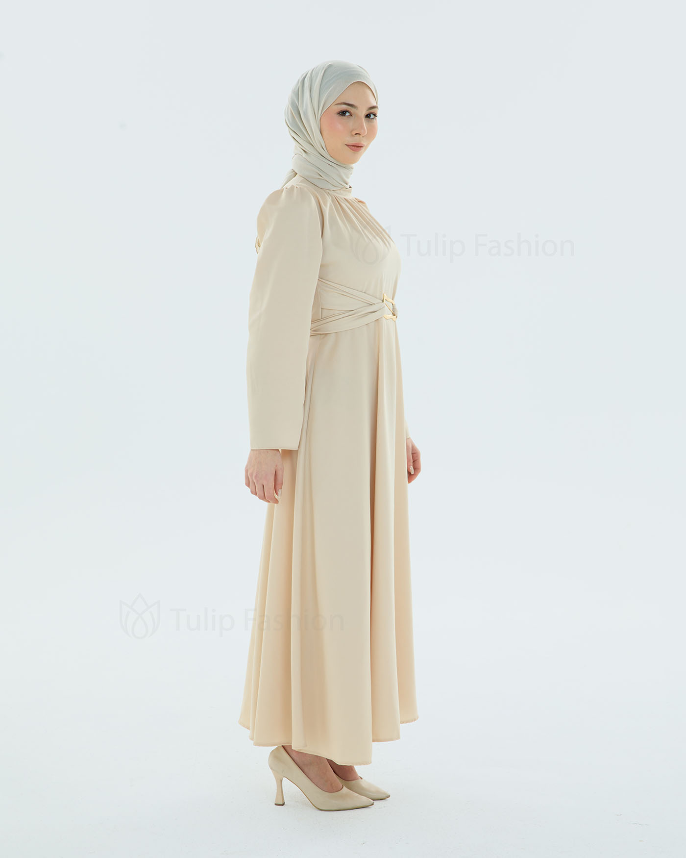 Party Dress - Beige - 2