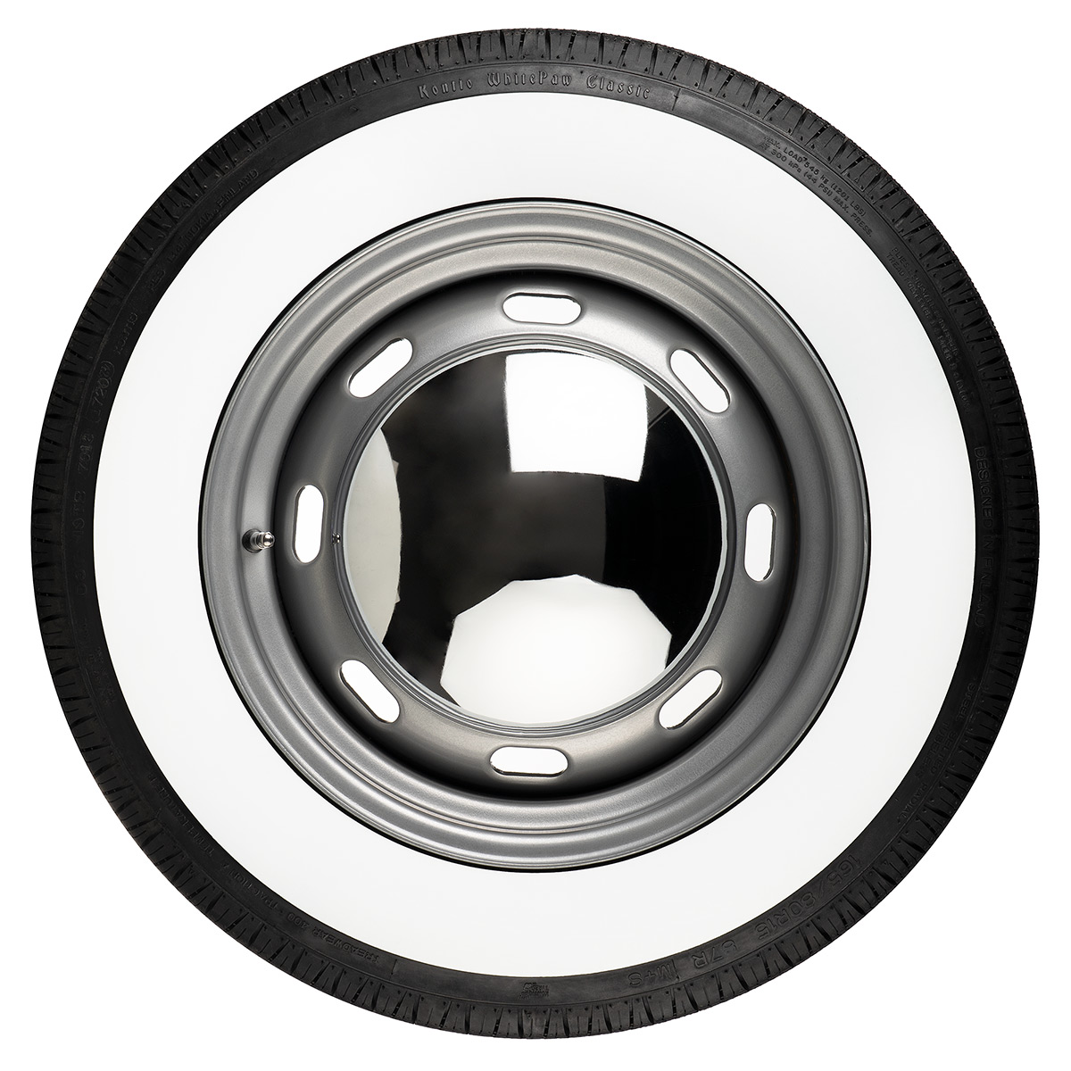 155/80 R15 83S | 2⅛" | 55mm | Kontio WhitePaw Classic Whitewall - 3