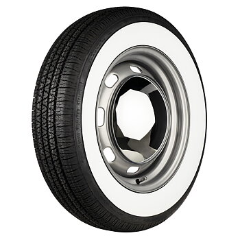 155/80 R15 83S | 2⅛" | 55mm | Kontio WhitePaw Classic Whitewall