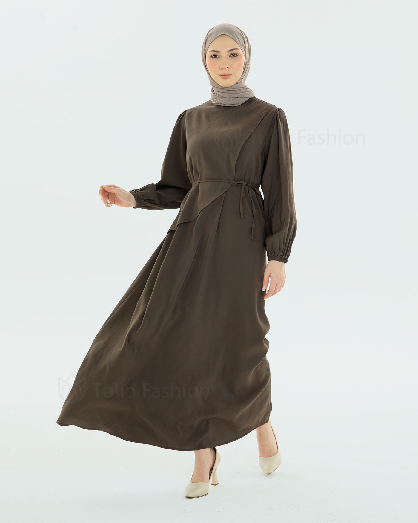 Maxi dress - Brown - 2