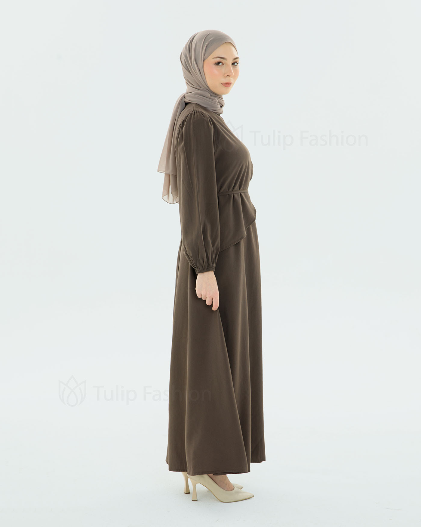 Maxi dress - Brown - 3