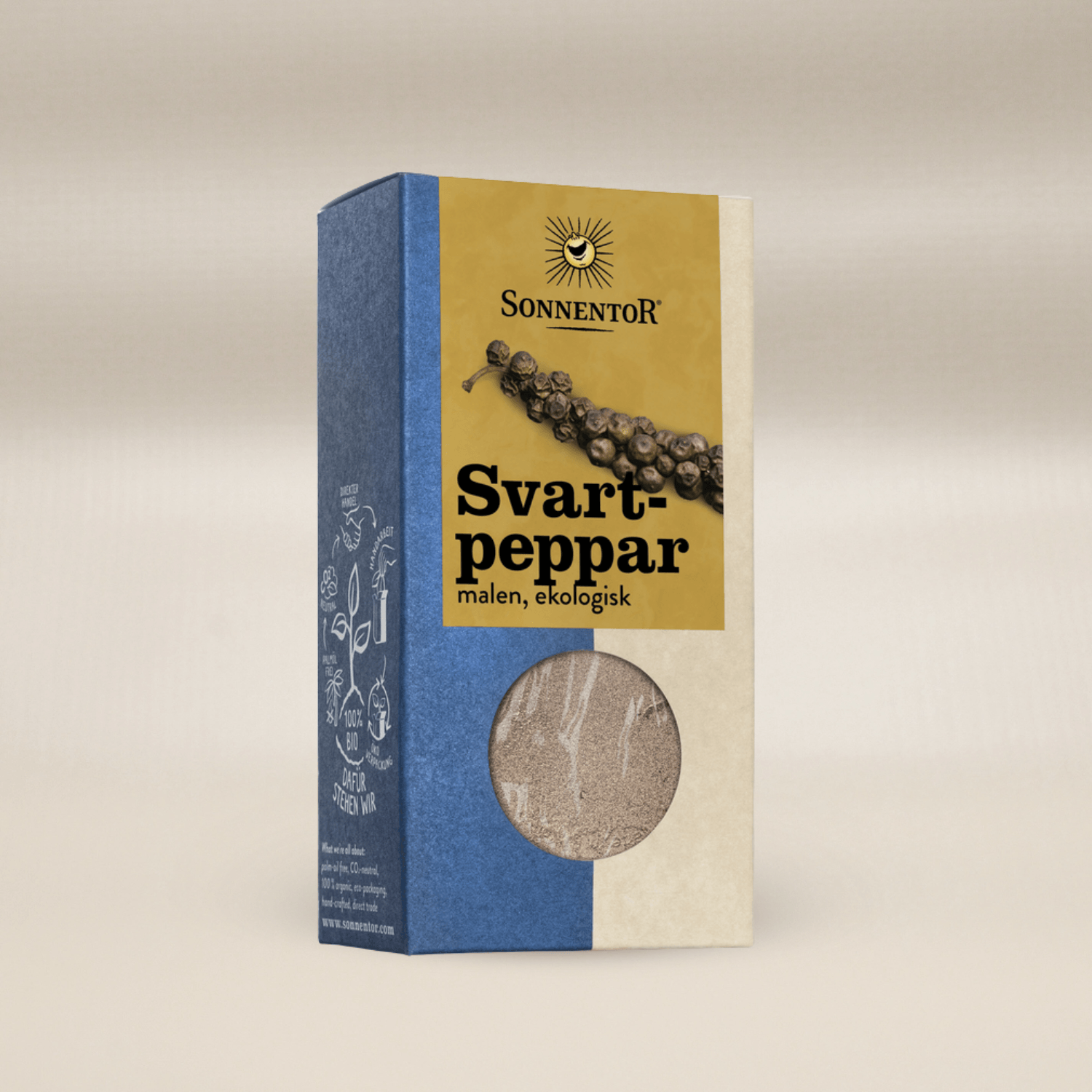 Sonnentor Svartpeppar Mald 50g 