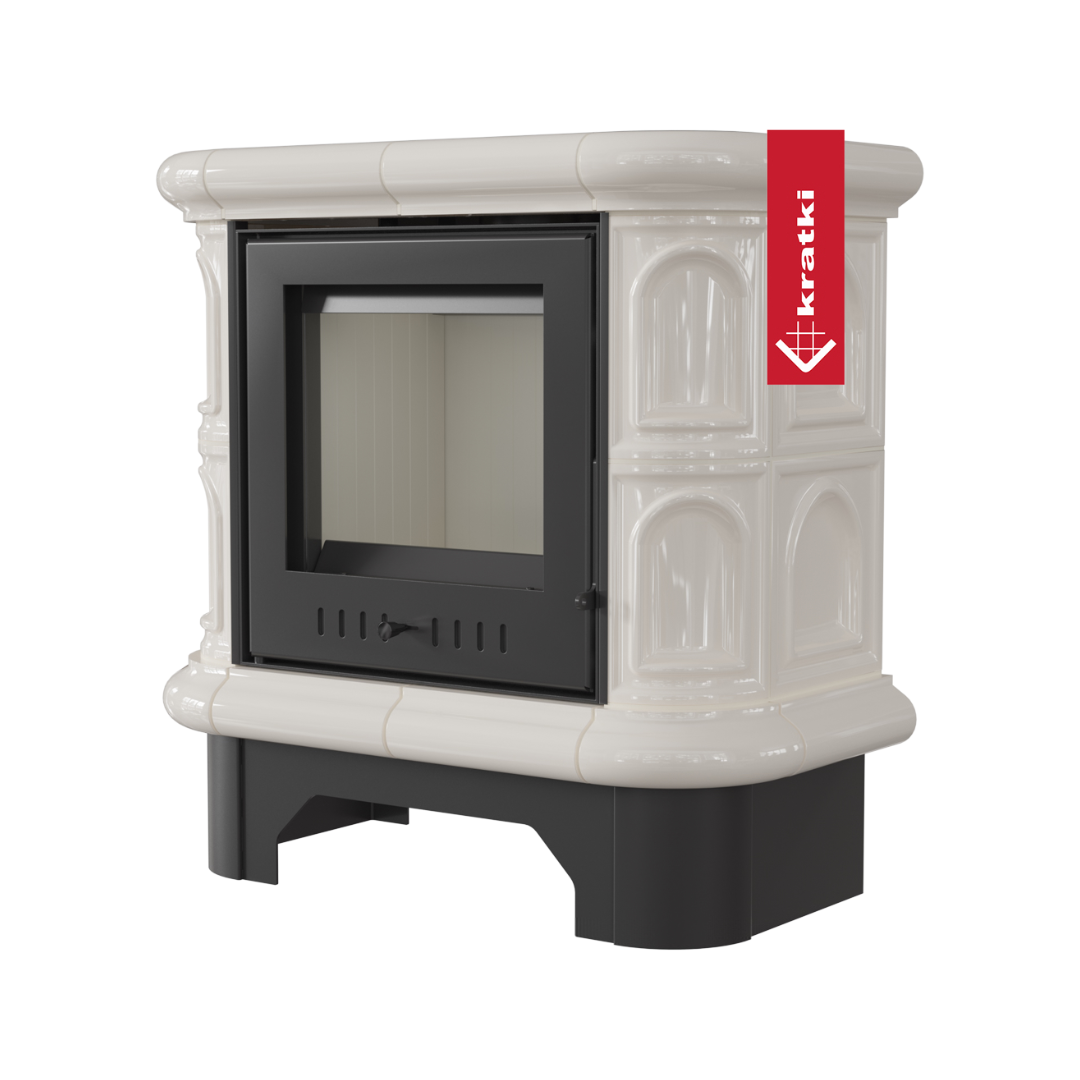 Kratki Braskamin kakel WK440 Vit - 4