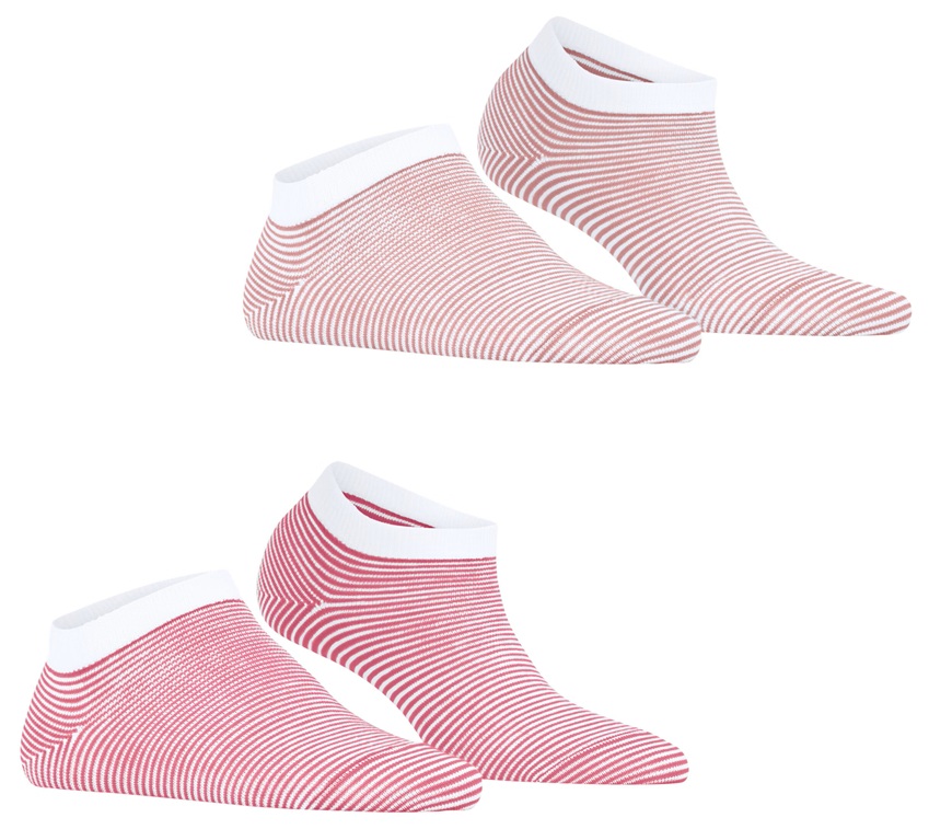 2-Pack Esprit Allover Stripe Women Sneaker socks