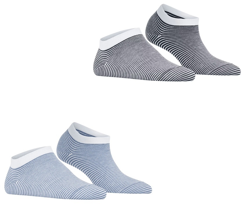 2-Pack Esprit Allover Stripe Women Sneaker socks
