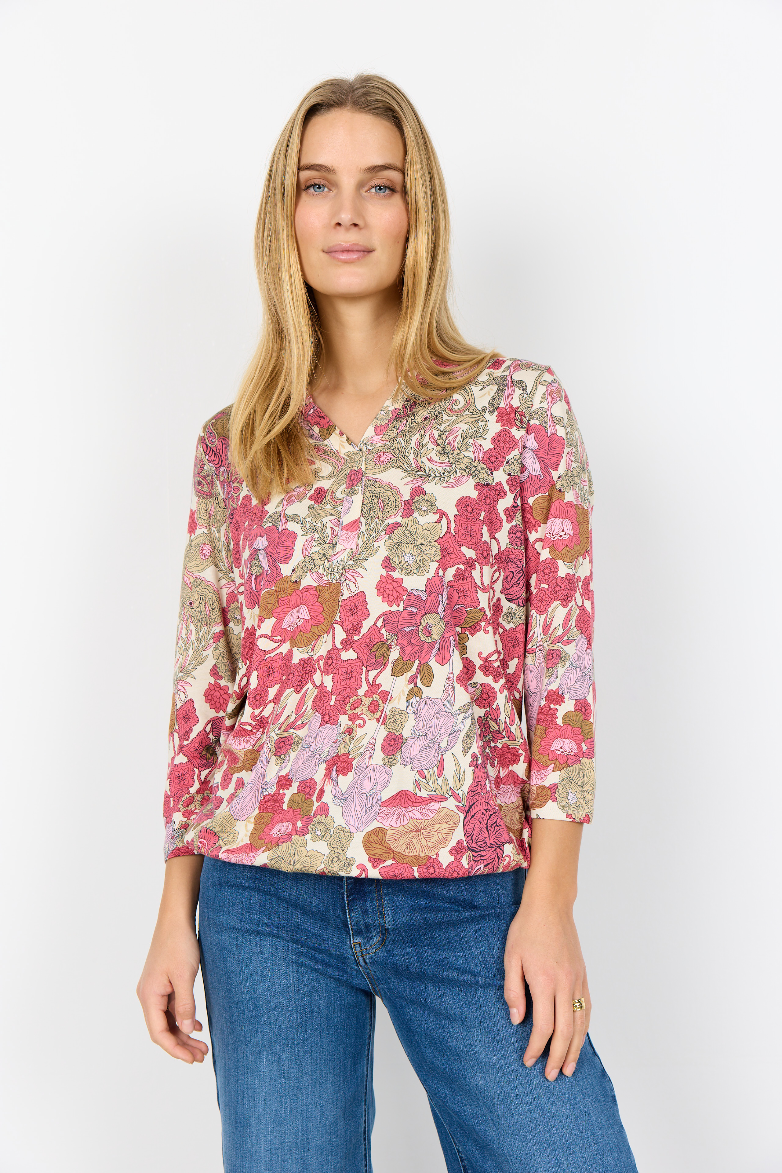 SC-FELICITY AOP 536 Rosamönstrad Top