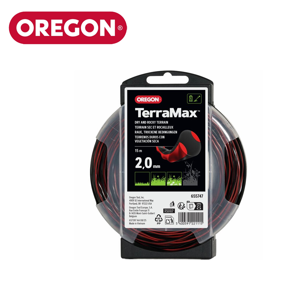 Trimmertråd Terramax 2,0mm 15m Oregon