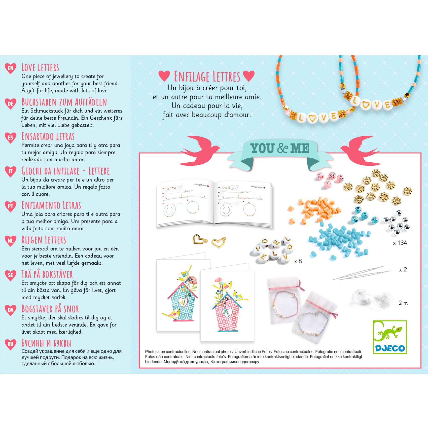 Smyckesset You & Me - Letter Threading - 3