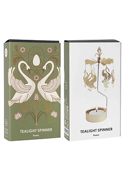 Rotary candle holder Swans