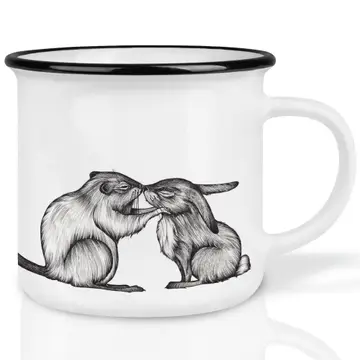 Keramikmugg Kanin & Bäver