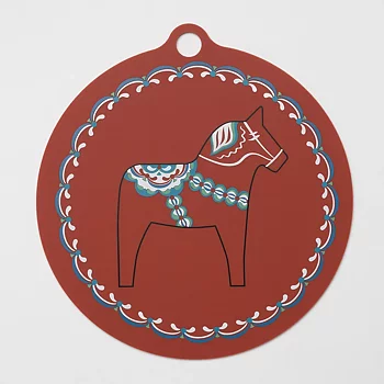 Potholder Dala horse, red