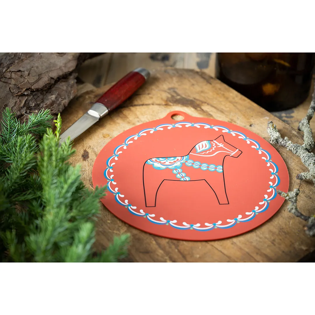 Potholder Dala horse, red - 2