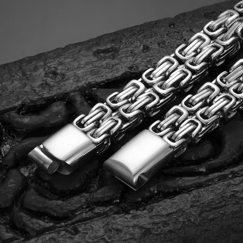 Armband "Double Emperor" i 316L Rostfritt stål  10mm - 9