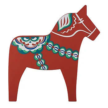 Trivet Dala horse, red
