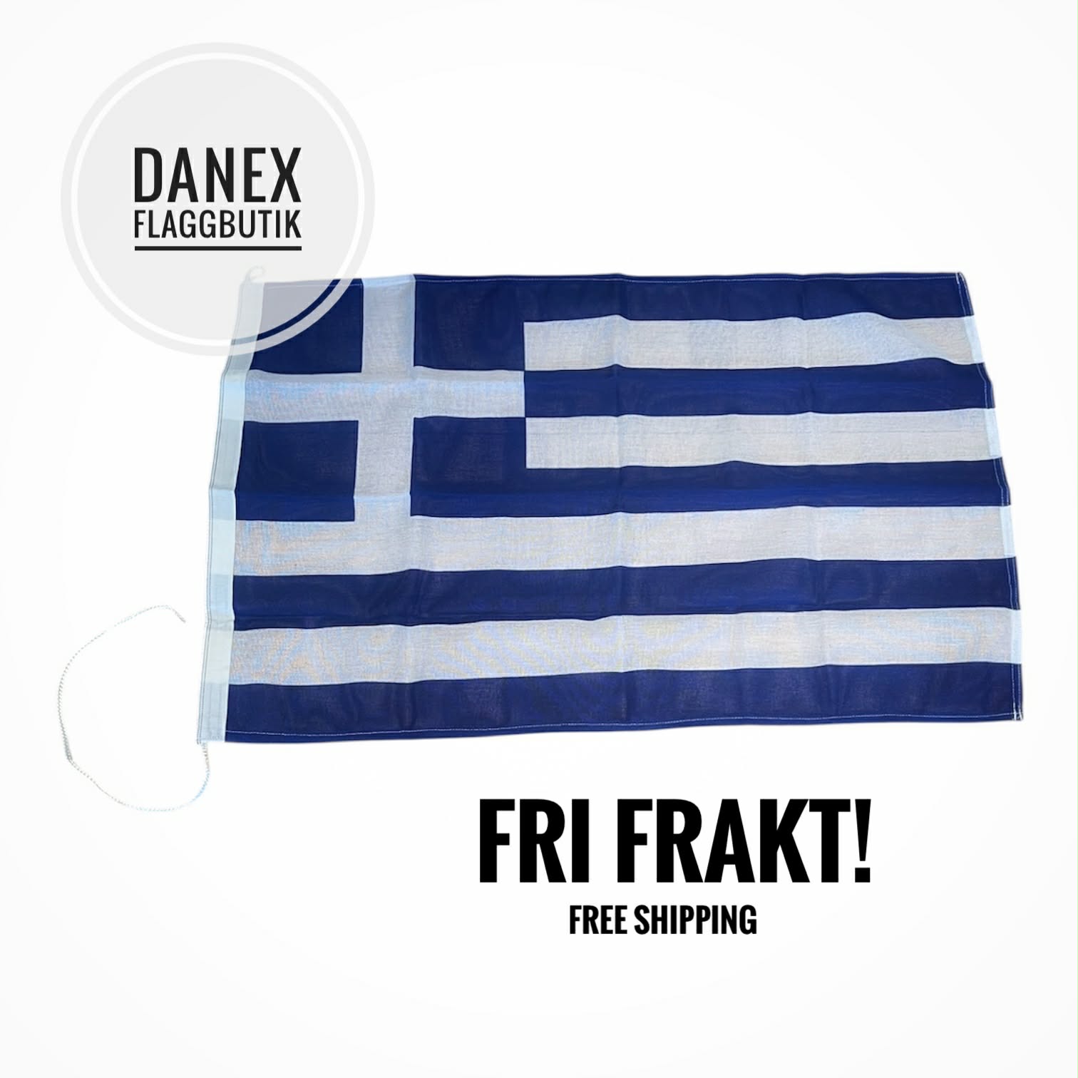 Fasadflagga Grekland 70  cm med ögla