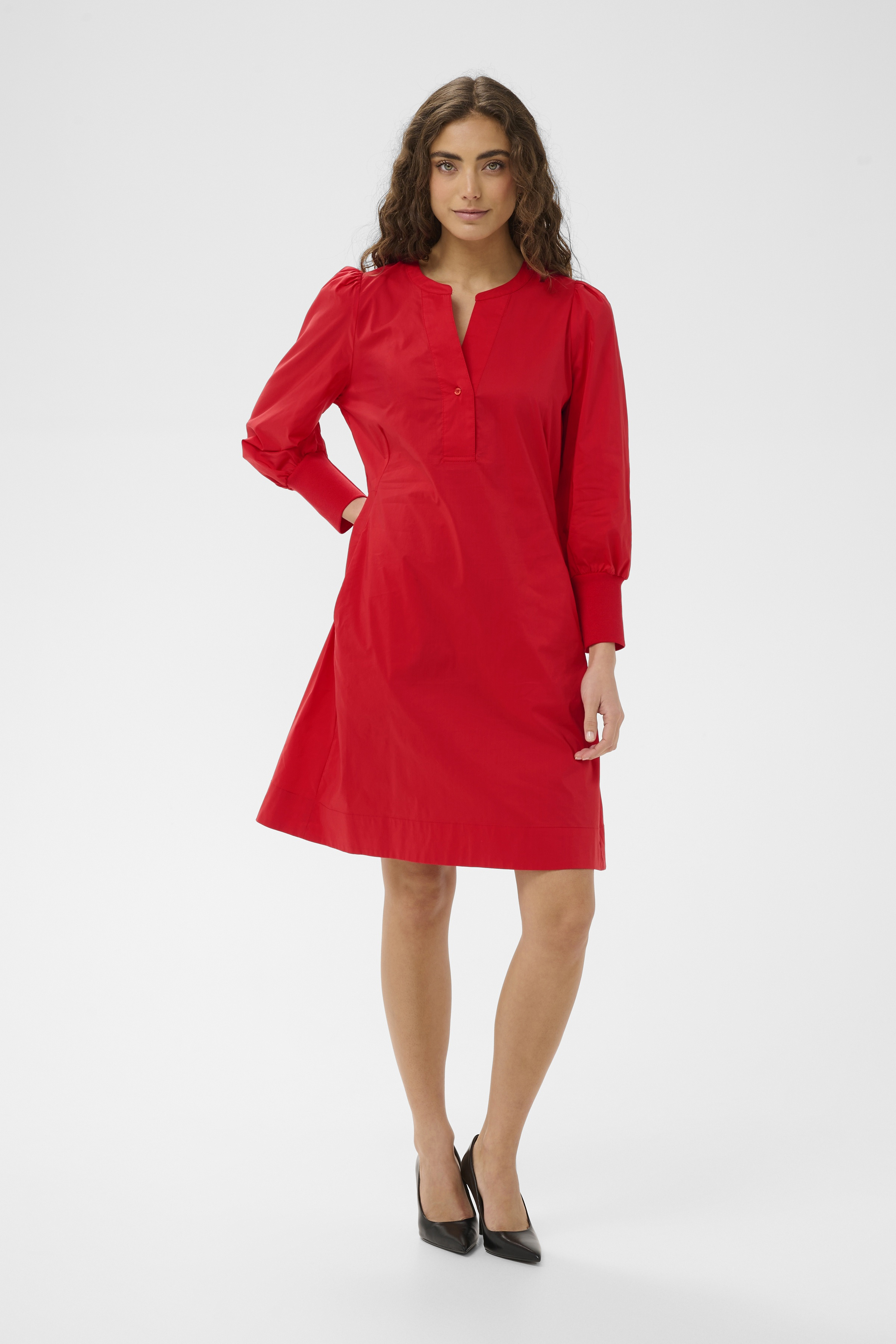 CUkiea Antoinett Rib Dress Röd Klänning - 3