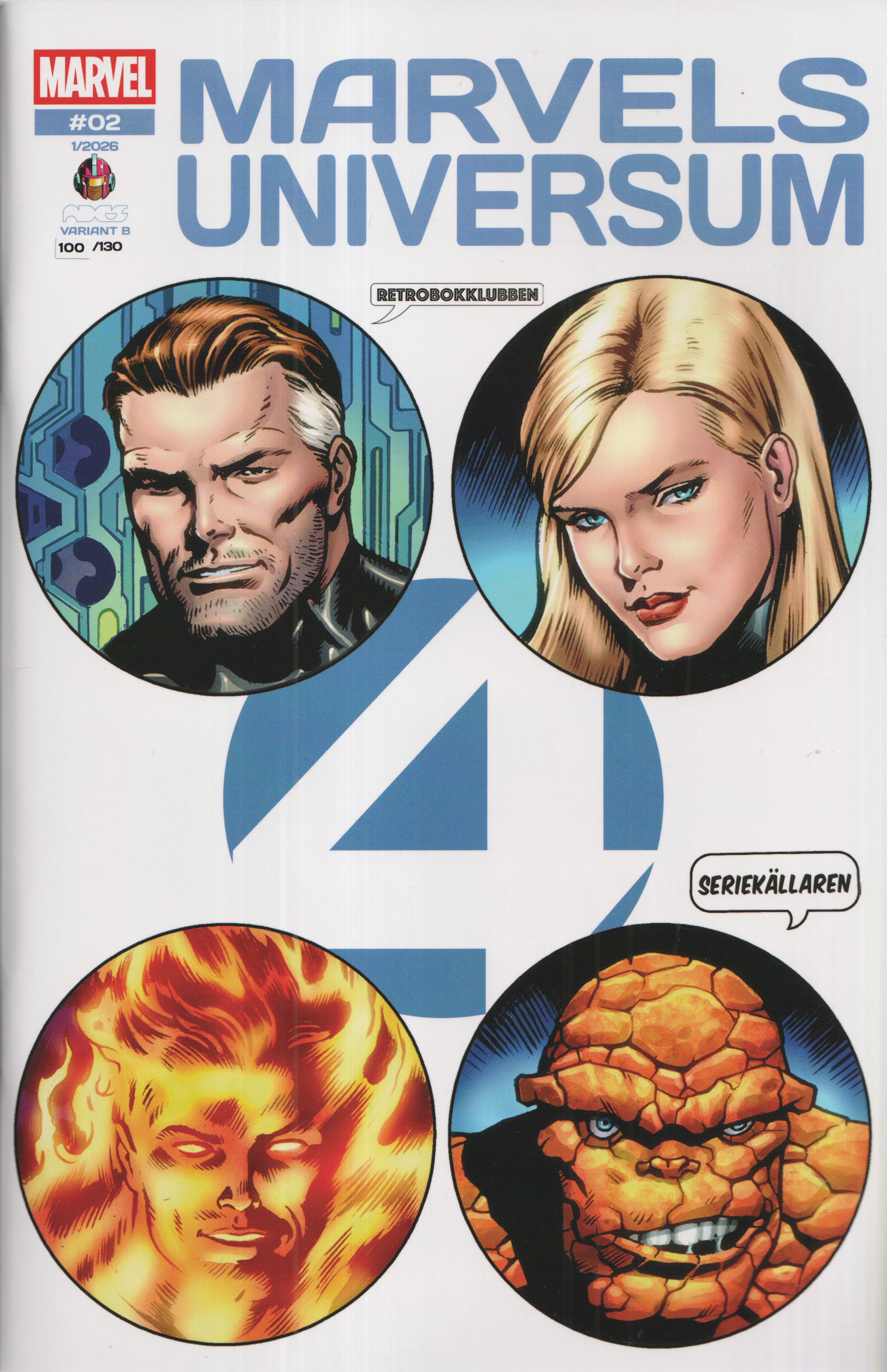 Marvels Universum 2026 nr 1, variant med Seriekällaren