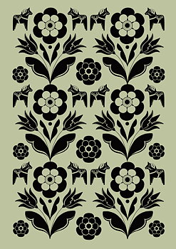 Kökshandduk "Allmoge" dusty green