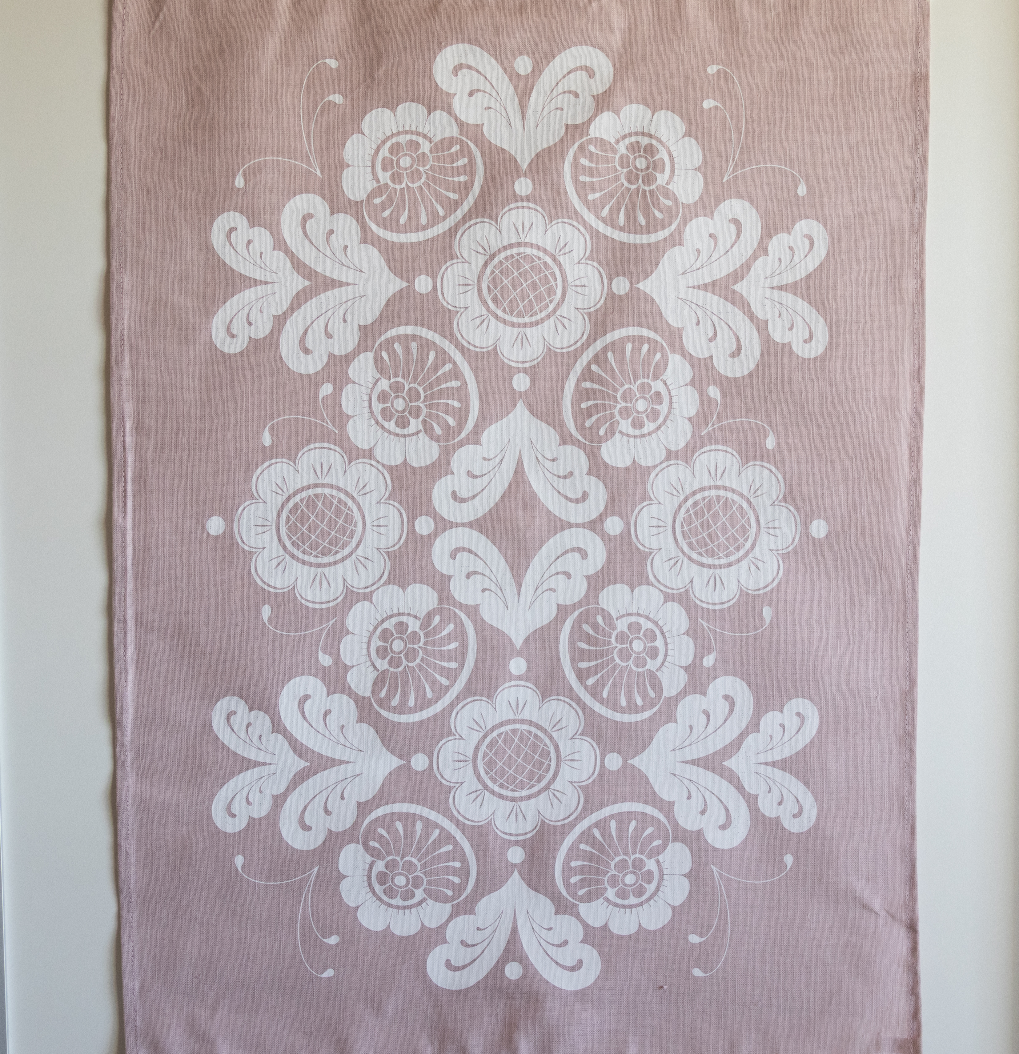 Kökshandduk "Folklore" dusty pink - 2