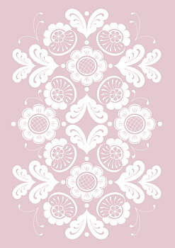Kökshandduk "Folklore" dusty pink