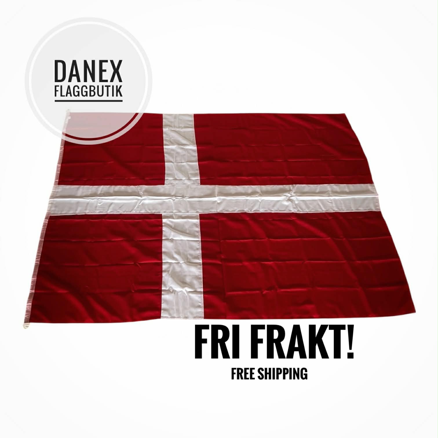 Nationsflagga Danmark 200 cm  