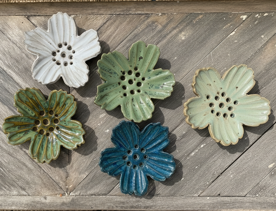Blomsterhållare/tvålkopp  - flera färger - 2