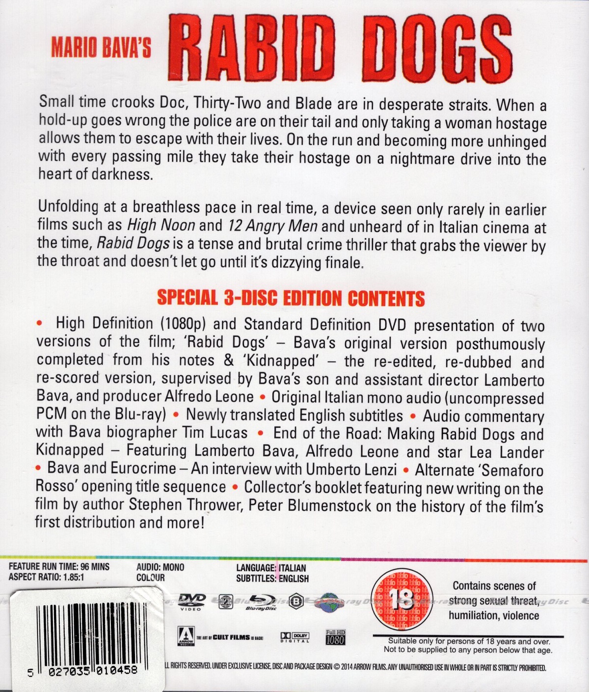 Rabid Dogs (ej svensk text) (Blu-ray + DVD) - 2