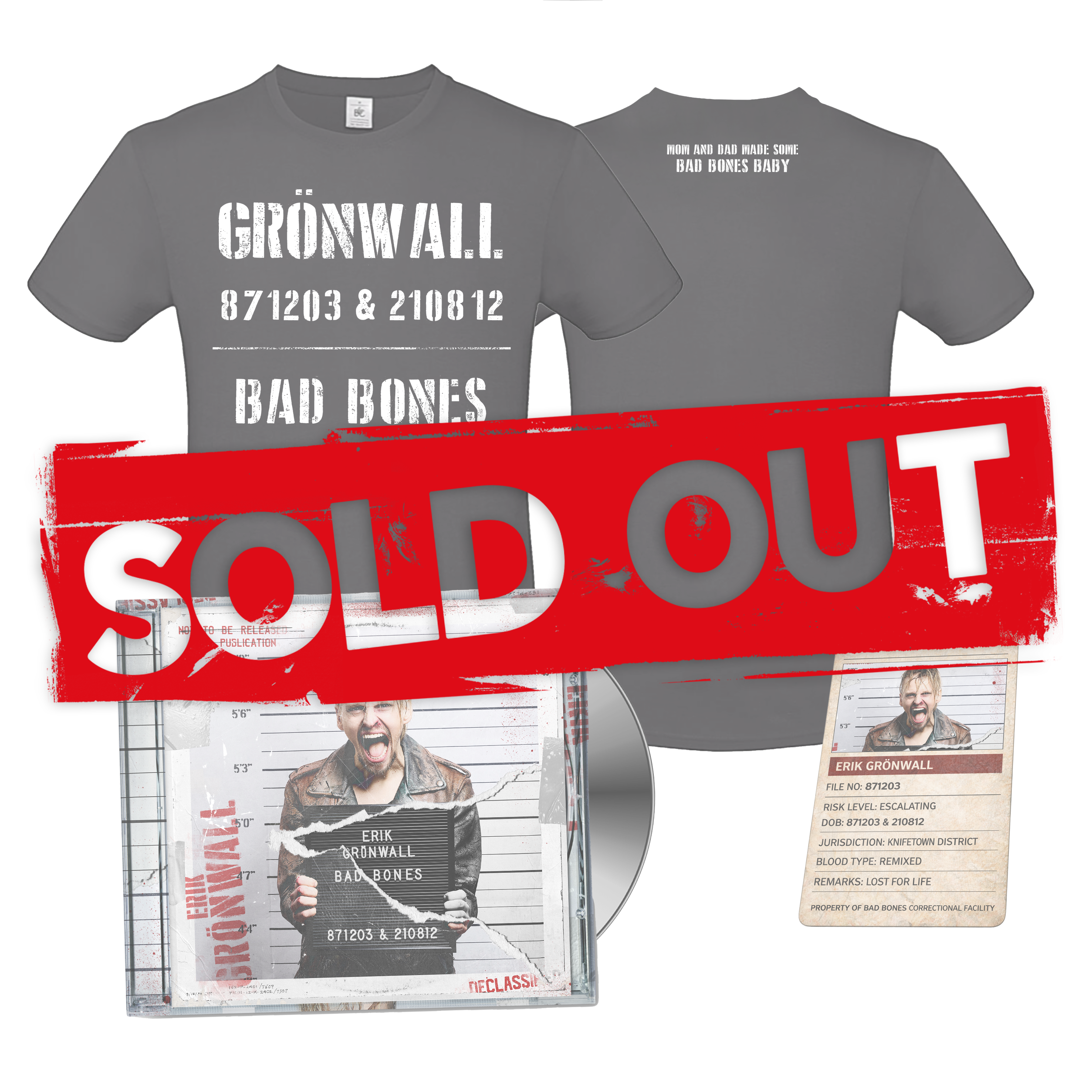 ERIK GRÖNWALL - BAD BONES, CD BUNDLE - SIGNED!