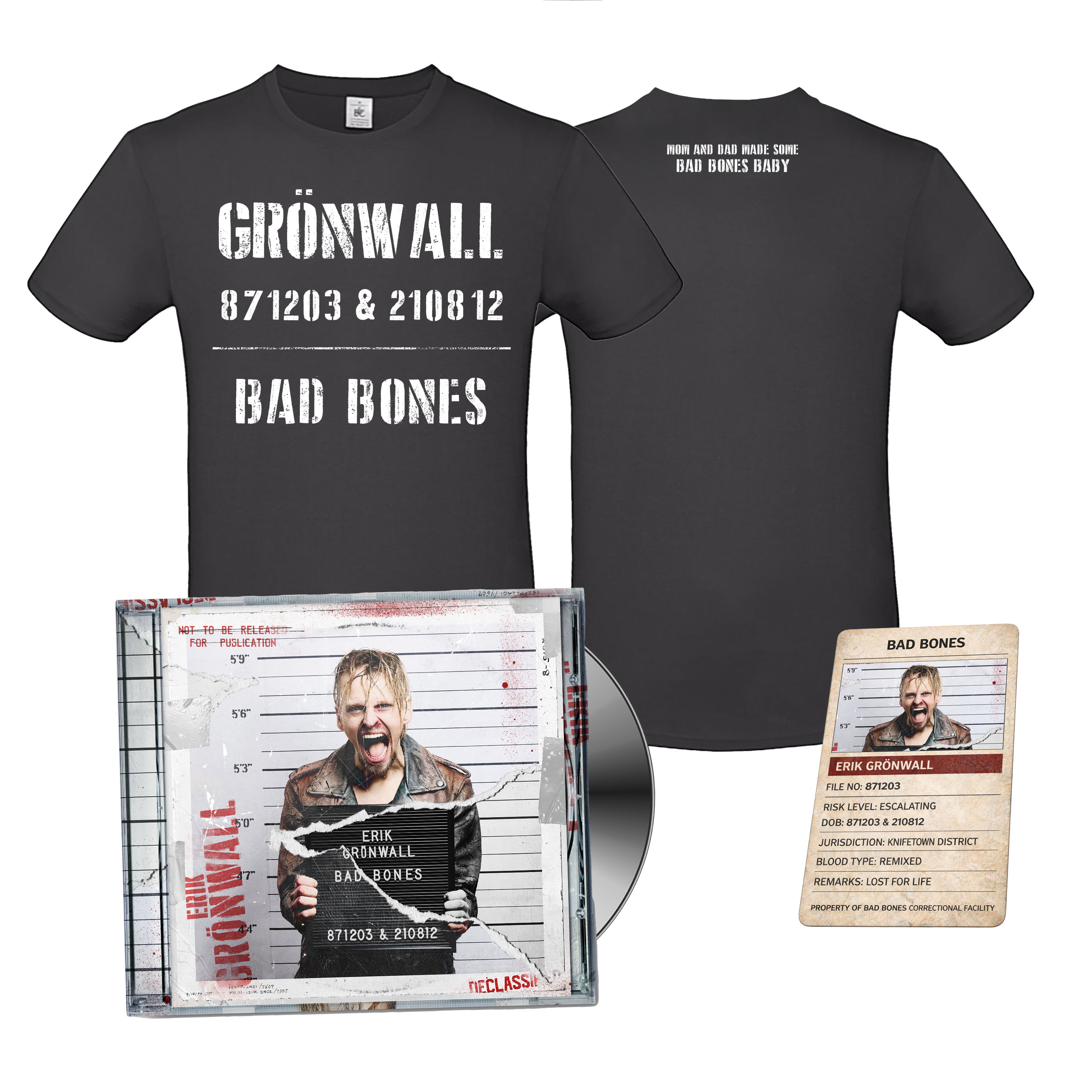 ERIK GRÖNWALL - BAD BONES, CD BUNDLE - SIGNED! - 2