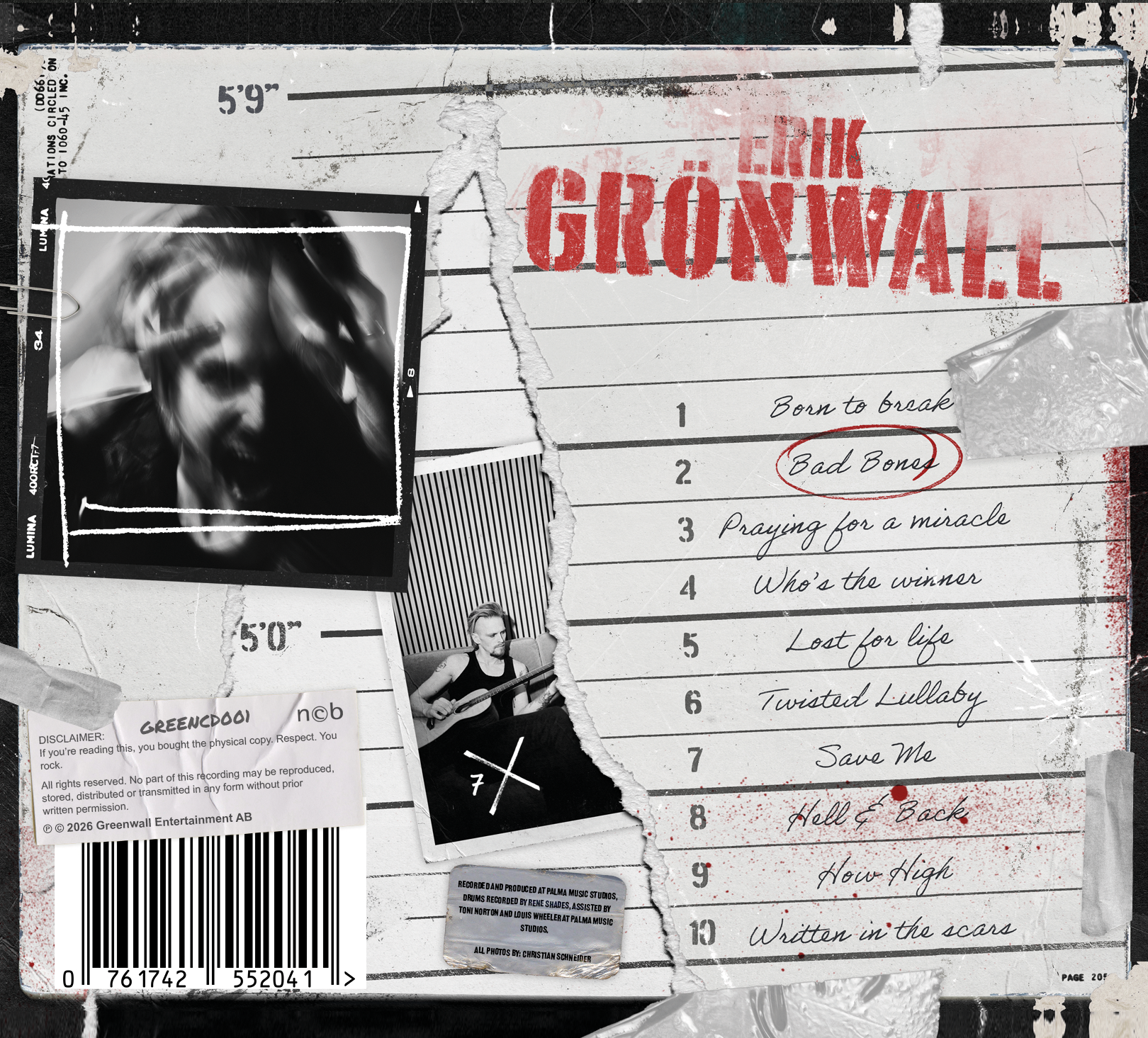 ERIK GRÖNWALL - BAD BONES, CD BUNDLE - SIGNED! - 5
