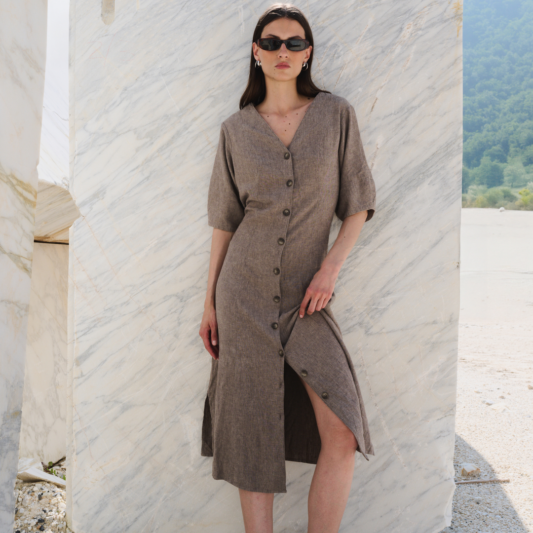 Leveté Room - Naja 52 Dress Falcon Melange - 9