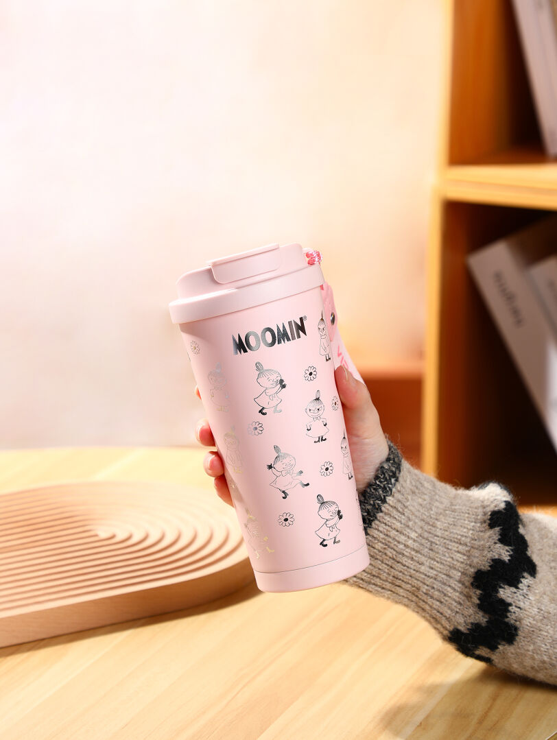 Moomin Thermos Mug 580 ml - Little My Pink/Silver - 5