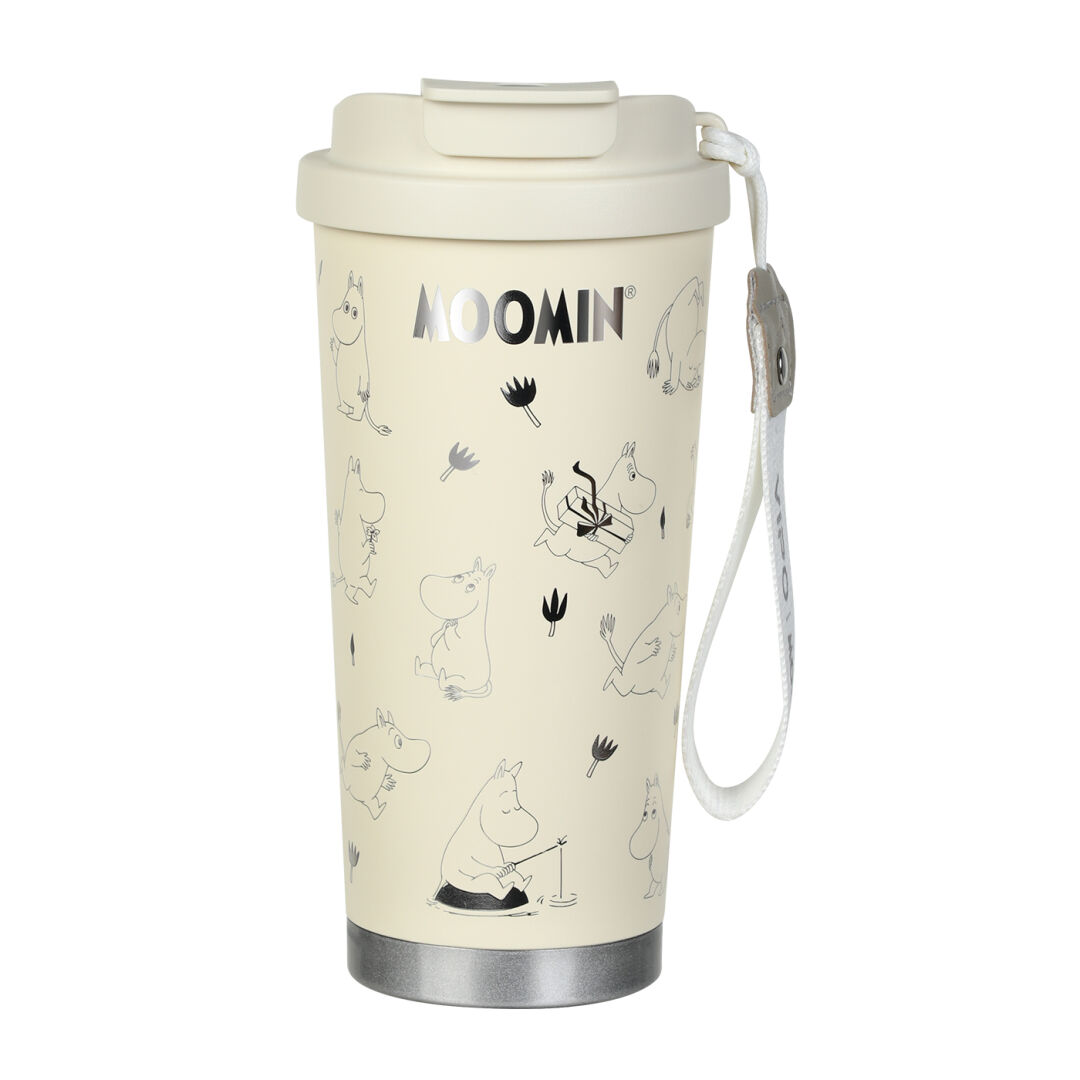 Moomin Thermos Mug 580 ml - Moomintroll White/Silver