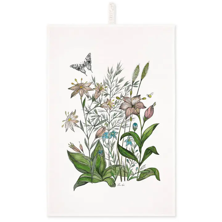 Kökshandduk Vårblommor