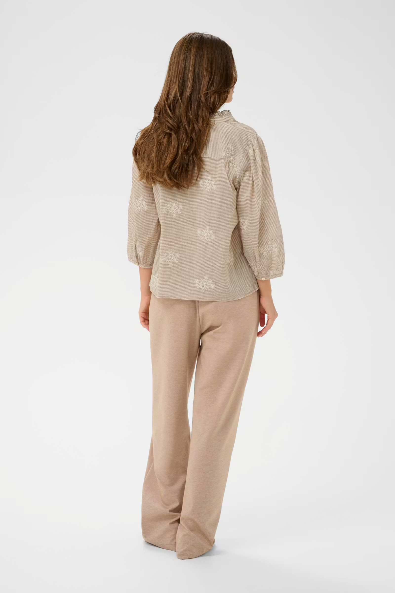 KOREY BLOUSE - BROWN, WHITE STRIPE - 5