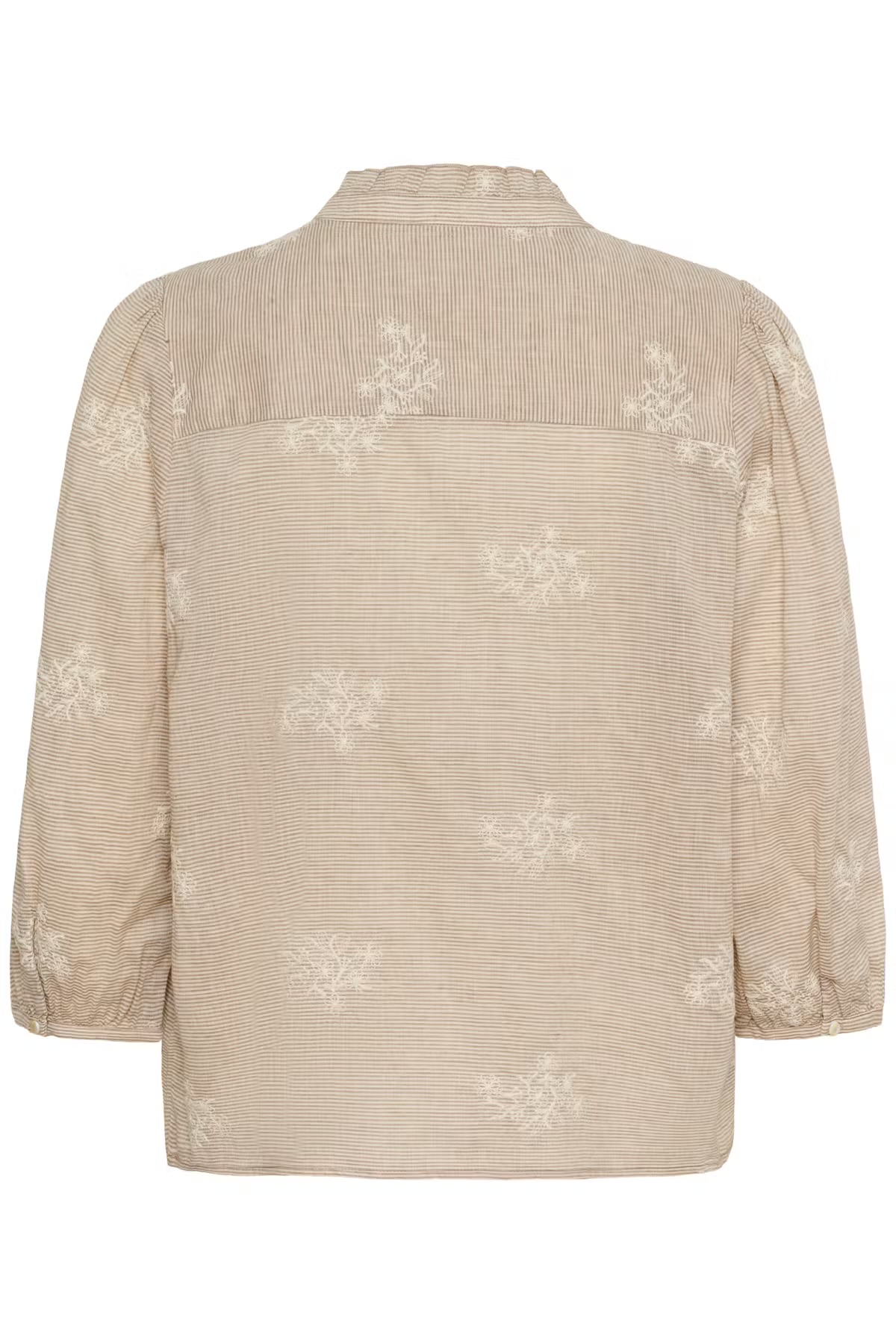 KOREY BLOUSE - BROWN, WHITE STRIPE - 2