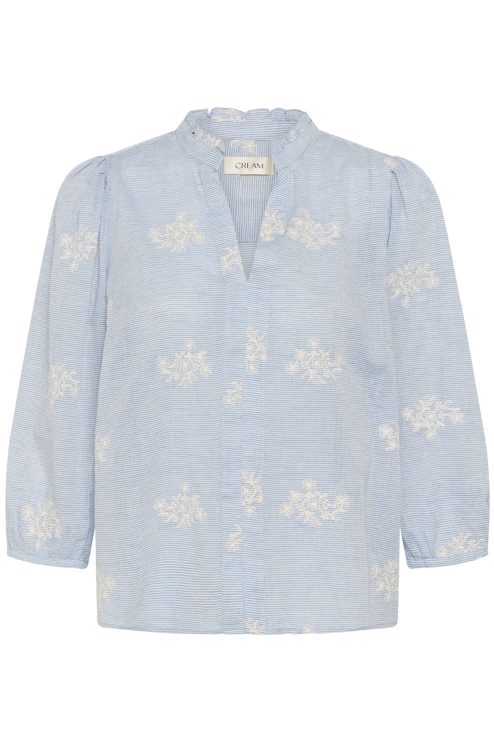 KOREY BLOUSE- FROZEN - WHITE STRIPE