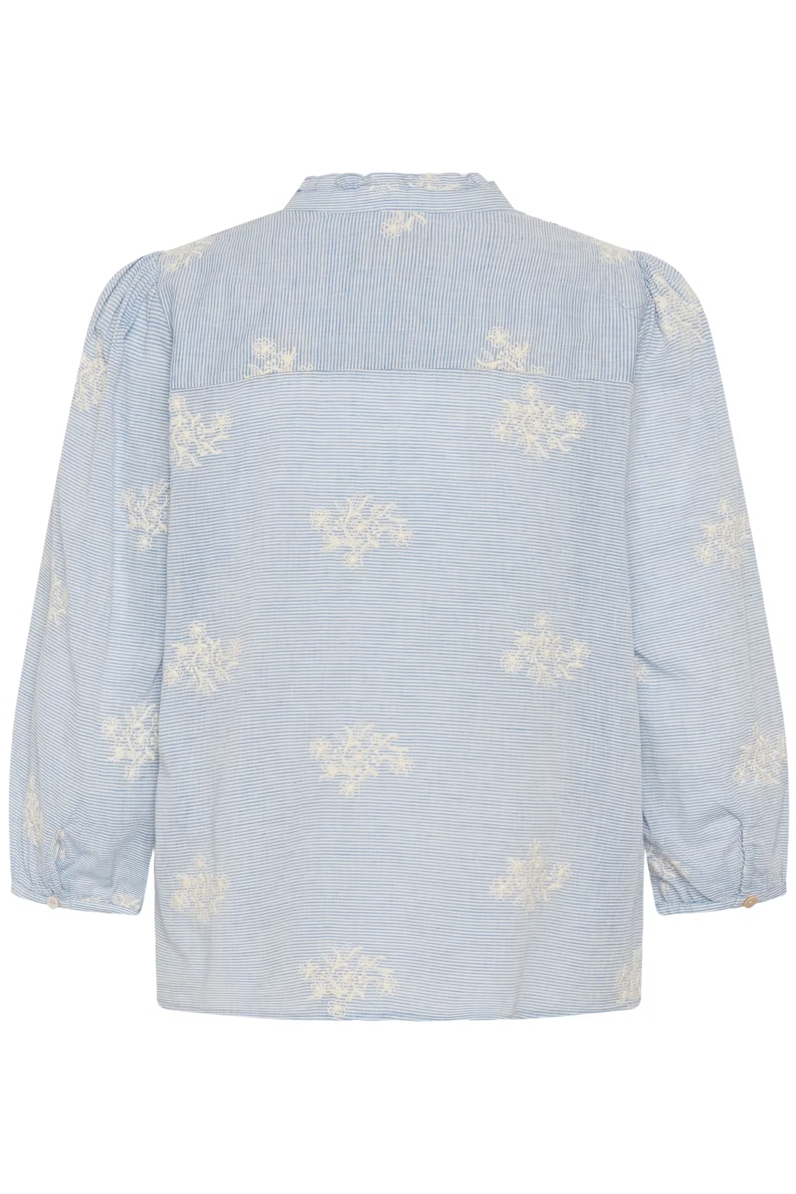 KOREY BLOUSE- FROZEN - WHITE STRIPE - 2
