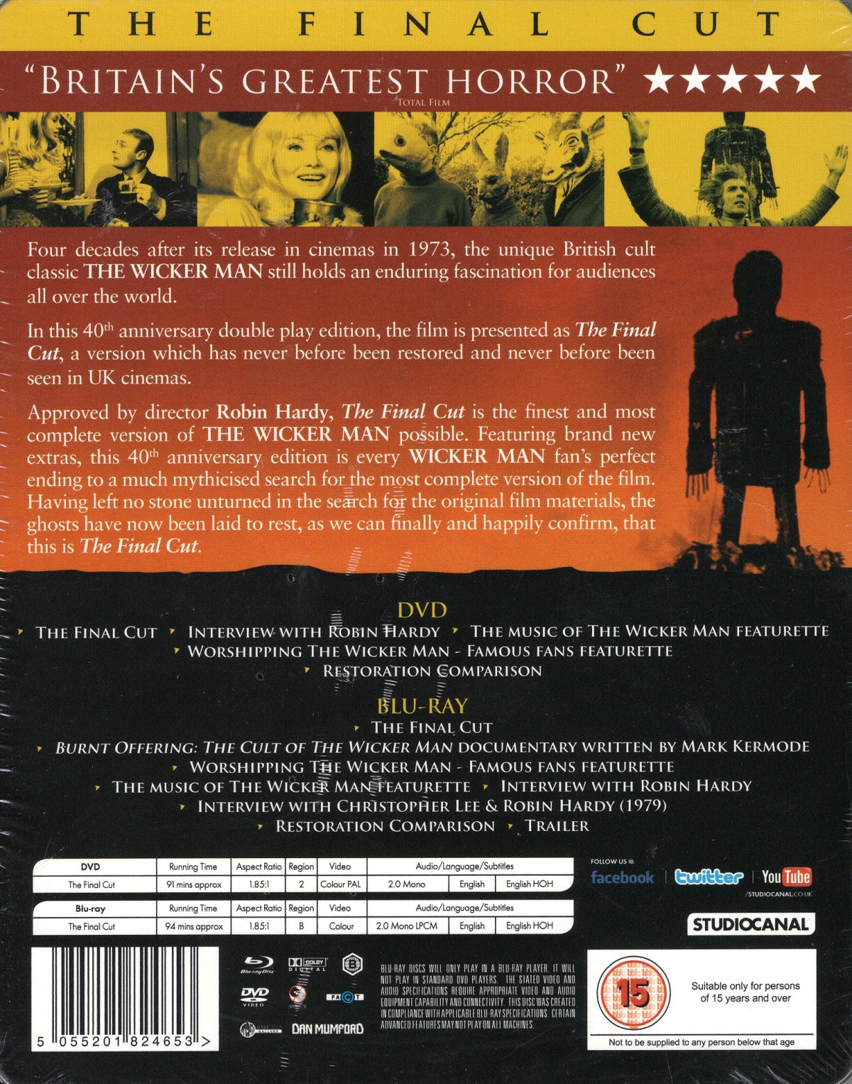 The Wicker Man (Limited Edition Steelbook) (ej svensk text) (Blu-ray + DVD) - 2